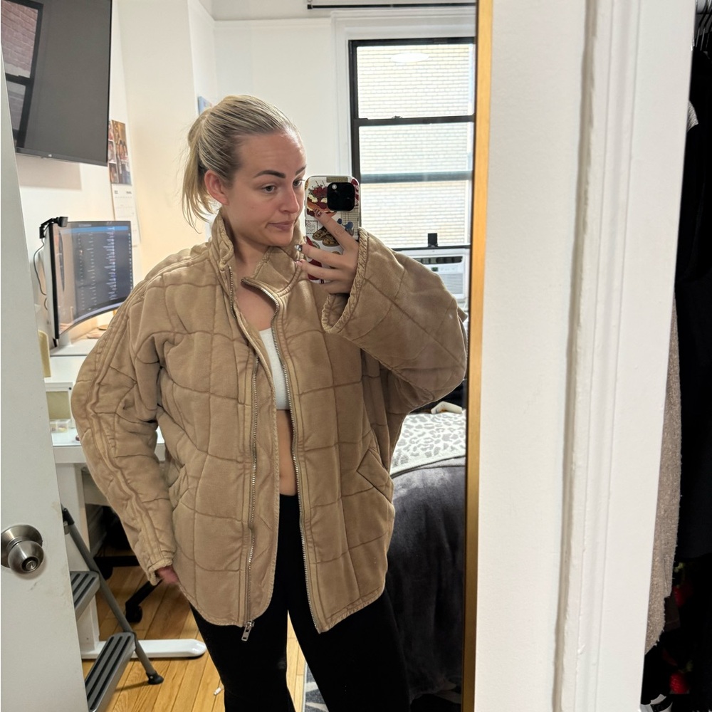 Free People Tan Puffer Jacket - Picture 2 of 5